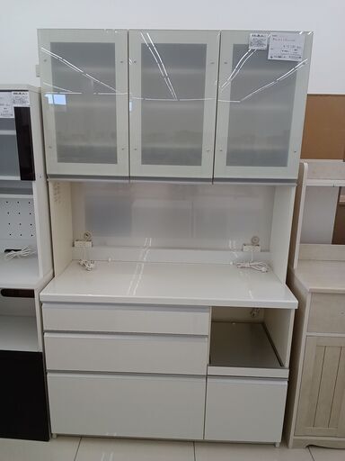 ★ジモティ割あり★ 株式会社パモウナ レンジボード ホワイト H202×D50×W120 クリーニング済み HJ4677
