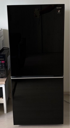 中古 SHARP SJGD14C-B 2017年モデル 137L　つけかえどっちもドア LED照明 高品位ガラスドア