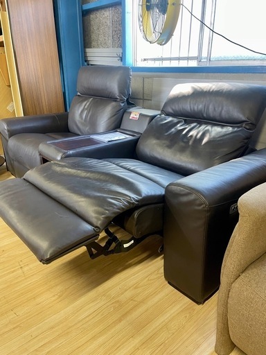 NITORI 電動リクライニングソファ ルッソ 2人掛け 革張り d4213 電動