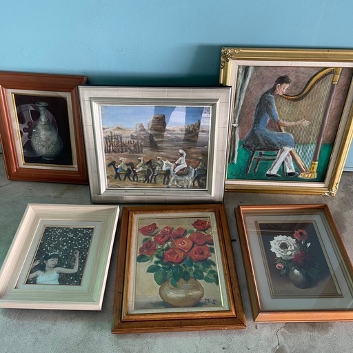 油画 約50年以上前の油絵です。作者不明