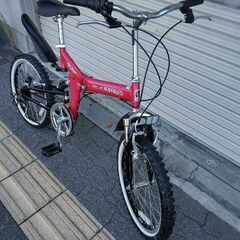 MYPALLAS[マイパラス]M-207 20吋 Wサス搭載折り畳み自転車 外装6段/レッド