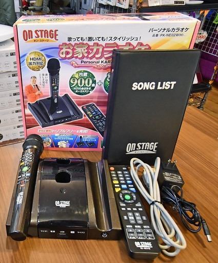 ●お家でカラオケ(^^♪●オンステージ　PK-NE02W　中古品●カラオケマシン