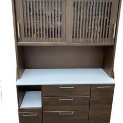 ニトリ NITOR ビゼン 横幅 140cm 収納 レンジ 炊飯器ボード 食器棚 ブラウン ニトリ NITOR ビゼン 横幅 140cm 収納 レンジ 炊飯器ボード 食器棚