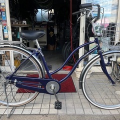 27インチのマットブルーのママチャリ 27インチのマットブルーのママチャリ