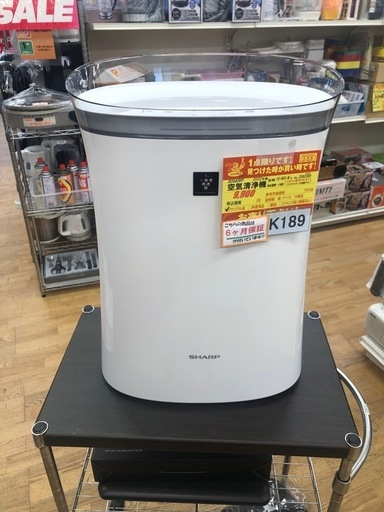 K189★SHARP製★2019年製加湿空気清浄機★プラズマクラスター7000搭載★6ヶ月間保証付き