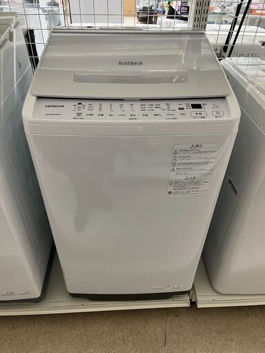 日立　7.0kg　全自動洗濯機　BW-V70H(w)　2022年製