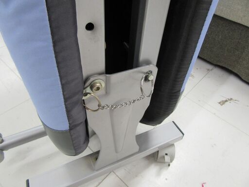 折りたたみベッド シングルサイズ マット幅 約92cm ブルー系 