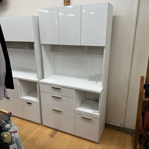【リサイクル市場エコ伊川谷】NITORI / ニトリ ソレル 食器棚 2021年製 キッチンボード【ジモティ割】 【取りに来られる方限定】【軽バン1時間貸出無料】