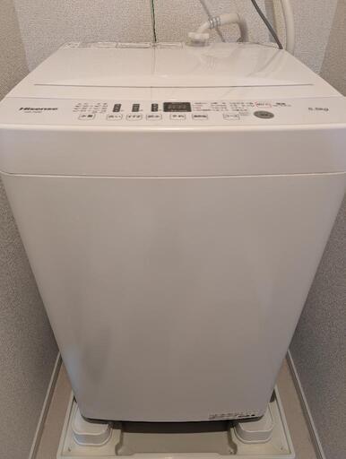 【中古品2020年製造】Hisenseの洗濯機　5.5kg
