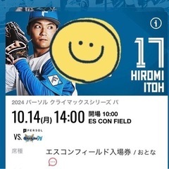 緊急ですファイターズチケット1枚5000円です。値下げ交渉ありです。