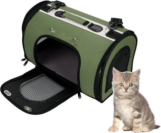 新品 ペットキャリーバッグ キャリーケース 小型犬 猫 ショルダー 折り畳み ペット ケージ 折りたたみ メッシュ キャリーバッグ