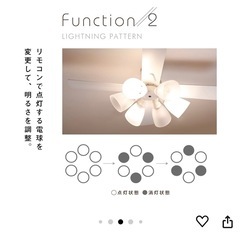 LOWYA シーリングファンライト（6つ）