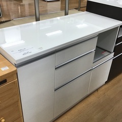 お買い得！【レトロ調】食器棚（ブラウン）幅120cm クリーニング済 