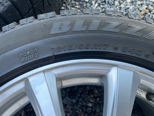 中古】オデッセイ ヴェゼル等215/55R17 17x7J+53 5穴114.3 ホイール 中古】オデッセイ ヴェゼル等215/55R17 17x7J+53 5穴114.3 ホイール