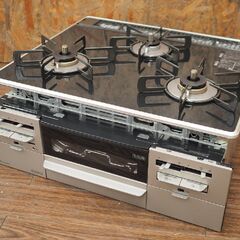 実使用無 Rinnai リンナイ ビルトインガスコンロ RB31AW28P1RVW 都市ガス用 幅 60cm 3口コンロ 水無し両面焼き 2023年製 RB31W28PRW