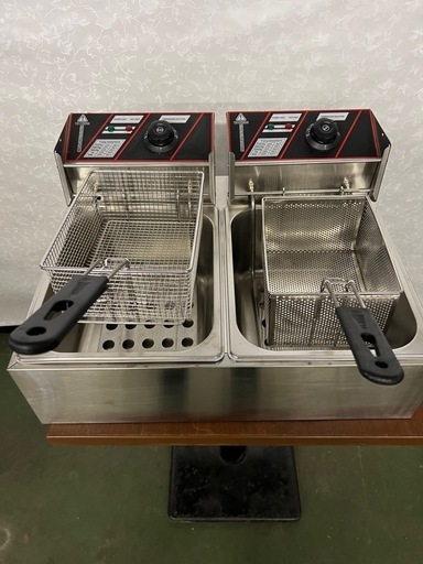 マルゼン MIF-MB7T 電気フライヤーセット3相 200V 2槽電気フライヤー 2槽電気フライヤー架台セット 3相200v マルゼン