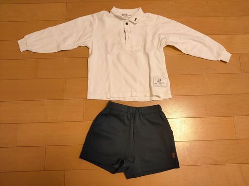 ロベルタ長袖ポロシャツと半パンツ（上衣110センチ　パンツ120センチ）