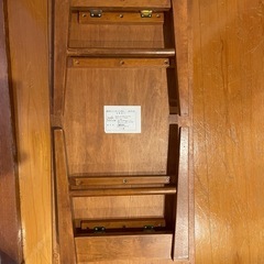 棚付ローテーブル 天然木 ラバーウッド集成材 