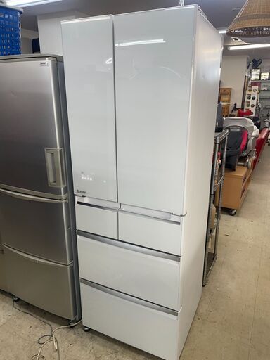 リサイクルショップどりーむ荒田店 No13477 冷蔵庫　６ドア　４７０L　三菱　２０１７年製　MRーWX47A　定価２６万円！　ガラスコートドア　自動製氷機能付き