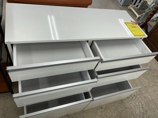 J5316　株式会社サン 3段チェスト ミルク 120カウンター クリーニング済　【リユースのサカイ柏店】