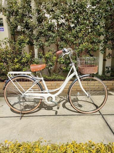 自転車　白　26インチ