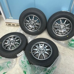 124-2ブリヂストンVRX155/65R14 2018年バリ山イボあり ダイハツ純正 