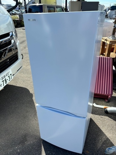 極美品 東芝 153L 2ドア冷蔵庫 GR-T15BS 2021年製 ホワイト 右開き