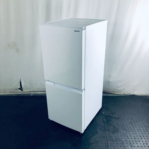 ID:rc12527 シャープ SHARP 冷蔵庫 一人暮らし 中古 2022年製 2ドア 152L ホワイト ファン式 両方開き SJ-D15H-W  【リユース品：状態B】【送料無料】【設置費用無料】