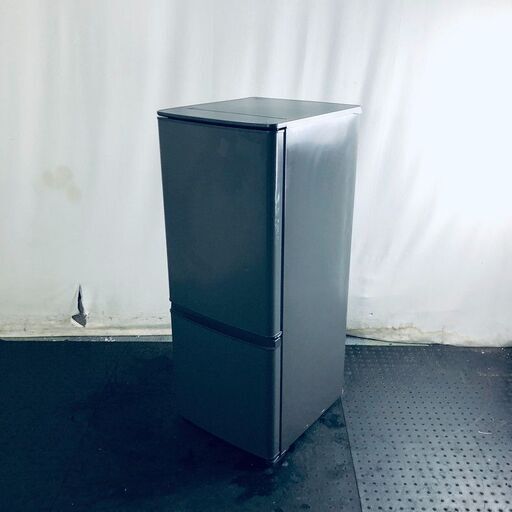 ID:rc12530 三菱 MITSUBISHI 冷蔵庫 一人暮らし 中古 2022年製 2ドア 146L ブラック ファン式 右開き MR-P15G-H1  【リユース品：状態C】【送料無料】【設置費用無料】