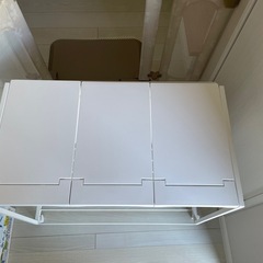 tower 蓋付き3分別ダストワゴン　山崎実業45Lゴミ箱