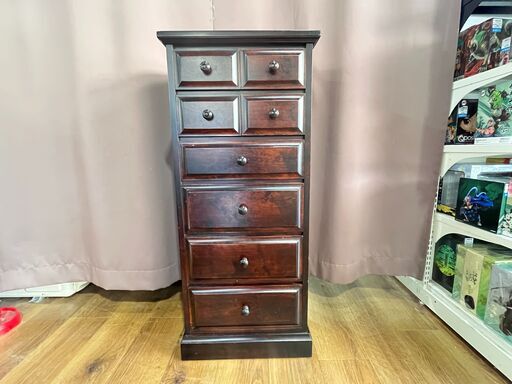 家具 生活家具 　勇峰工芸　6段チェスト　ブラウン