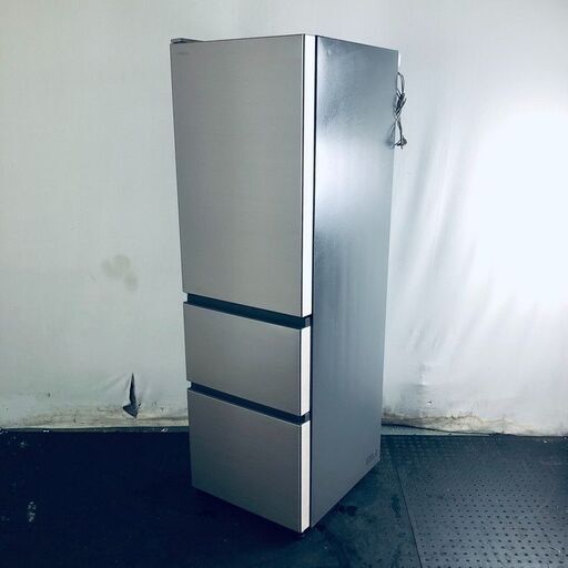 ID:rg219601 【自社配送エリア内限定】日立 HITACHI 冷蔵庫 ファミリー 中古 2021年製 3ドア 315L シャンパン ファン式 左開き R-V32NVL(N)  【リユース品：状態B】【送料無料】【設置費用無料】