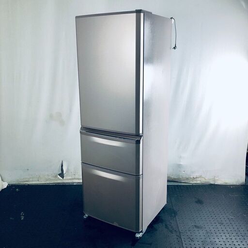 ID:rg219632 【自社配送エリア内限定】三菱 MITSUBISHI 冷蔵庫 ファミリー 中古 2015年製 3ドア 370L シャンパンピンク ファン式 右開き MR-C37Y-P  【リユース品：状態C】【送料無料】【設置費用無料】