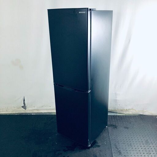 ID:rg219639 アイリスオーヤマ IRISOHYAMA 冷蔵庫 一人暮らし 中古 2019年製 2ドア 162L ブラック 直冷式 右開き IRSE-16A-B  【リユース品：状態B】【送料無料】【設置費用無料】