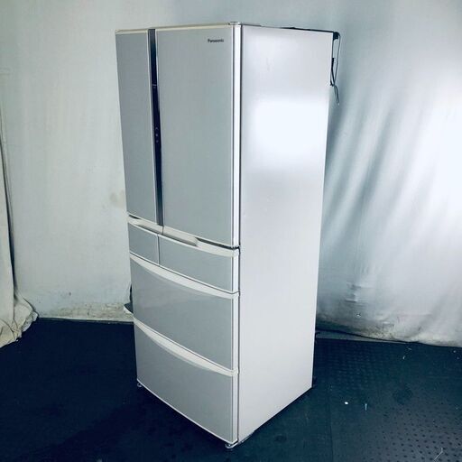 ID:rh31133 【自社配送エリア内限定】パナソニック Panasonic 冷蔵庫 ファミリー 中古 2014年製 6ドア 472L ベージュ ファン式 観音開き NR-F478TM-N  【リユース品：状態C】【送料無料】【設置費用無料】