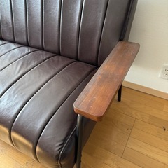 ★売却済　ニトリ　ソファ Nシールド ステイン2KD DBR