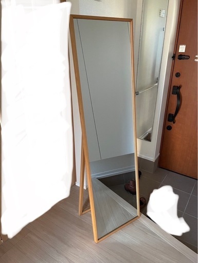 無印良品　木製スタンドミラー