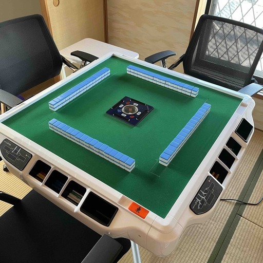 AMOS JP-EX 全自動麻雀卓 イス4脚、サイドテーブル2つ付き