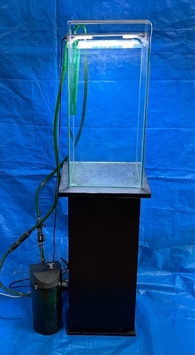 GEX オールガラス　ハイタイプ水槽　(300×300×550mm)  水槽台　ADAアクアスカイ　コトブキLED エーハイム2213セット