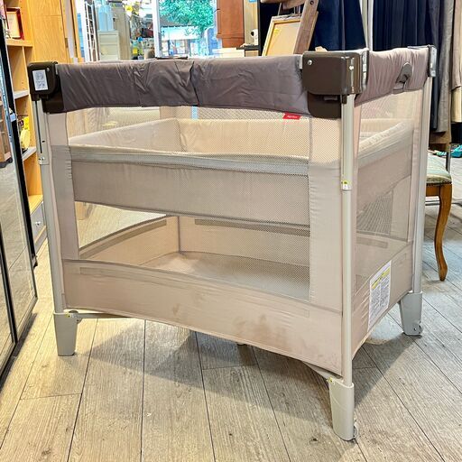 ※Aprica アップリカ ココネルエアー 折りたたみ ベビーベッド ココアブラウン 66047 ★買取帝国 朝霞店