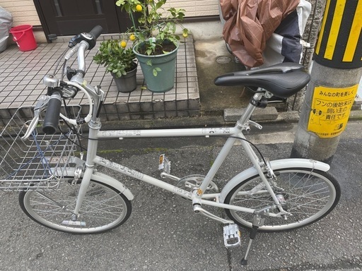 無印良品 自転車 ミニベロクロモリ20インチ 3段変速 グレー