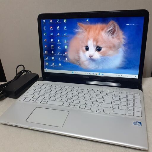 【販売済み】【15インチで見やすく作業が楽】　Pentium　8GB　SSD　カメラ　Wi-Fi　Bluetooth　マルチ　テンキー　Microsoft office2021　Windows11　SONY　VAIO
