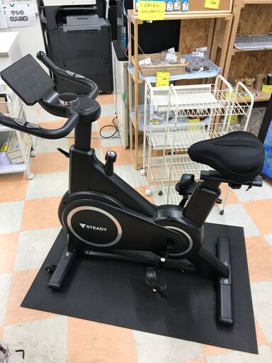 エアロバイク STEADY スピンバイクPLUS ブラック ※動作チェックOK