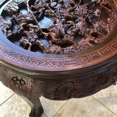 紫檀 唐木家具 無垢材 センターテーブル 丸テーブル 中国産リビング