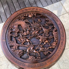 紫檀 唐木家具 無垢材 センターテーブル 丸テーブル 中国産リビング