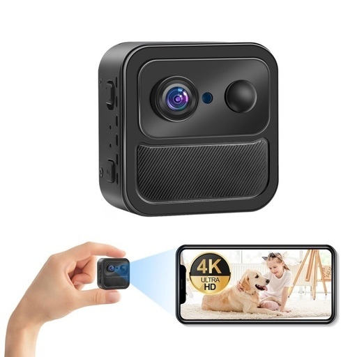 新品未使用☆ネット価格¥8999 超小型カメラ 4K スマホ連動対応 wifiカメラ 動体検知 小型カメラ 長時間録画 リアルタイム遠隔 防犯カメラ 監視カメラ 猫/犬/子供/高齢者見守りカメラ 室内室外 ネットワークカメラ ミニカメラ 留守番カメラ 操作簡単 日本語取扱説明書付