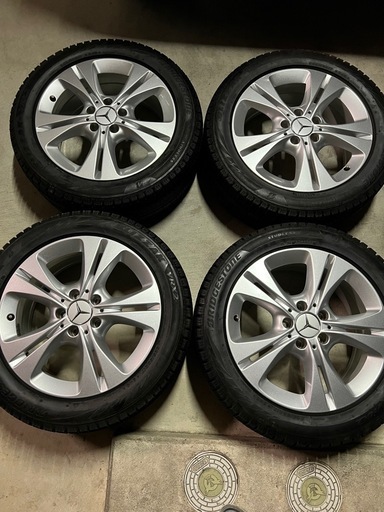 綺麗 7〜8分前後☆ベンツ Cクラス W205 純正 225/50R17 スタッドレス