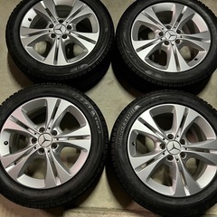 綺麗 7〜8分前後☆ベンツ Cクラス W205 純正 225/50R17 スタッドレス 