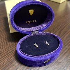 agete K10オパールピアス(未使用)