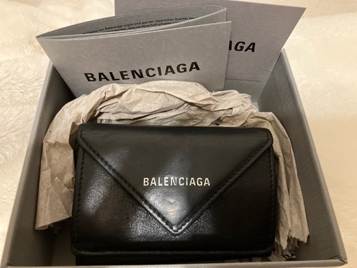 BALENCIAGA ブラック ミニ財布　箱あり